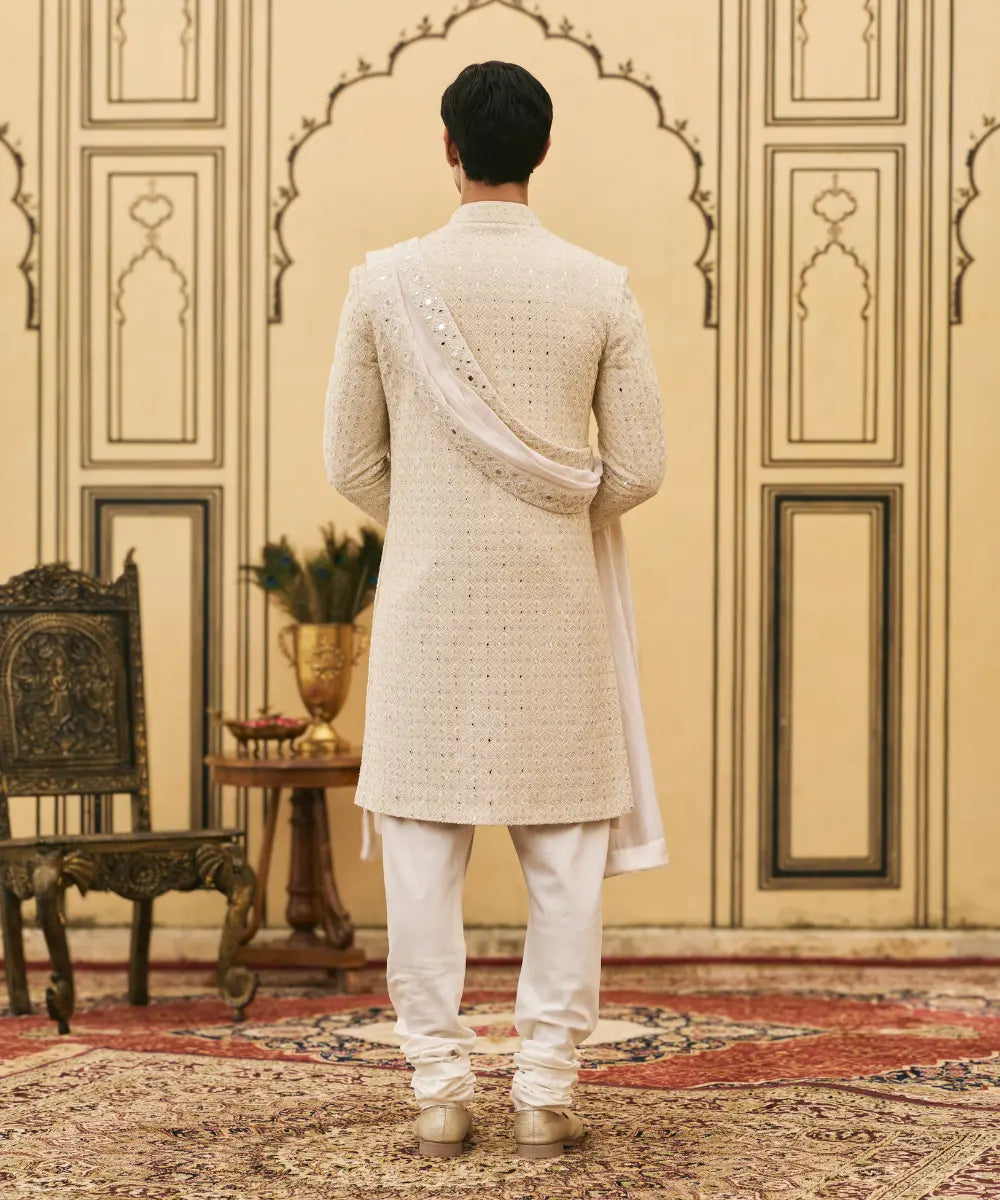 Sheetal Chikankari Sherwani Set