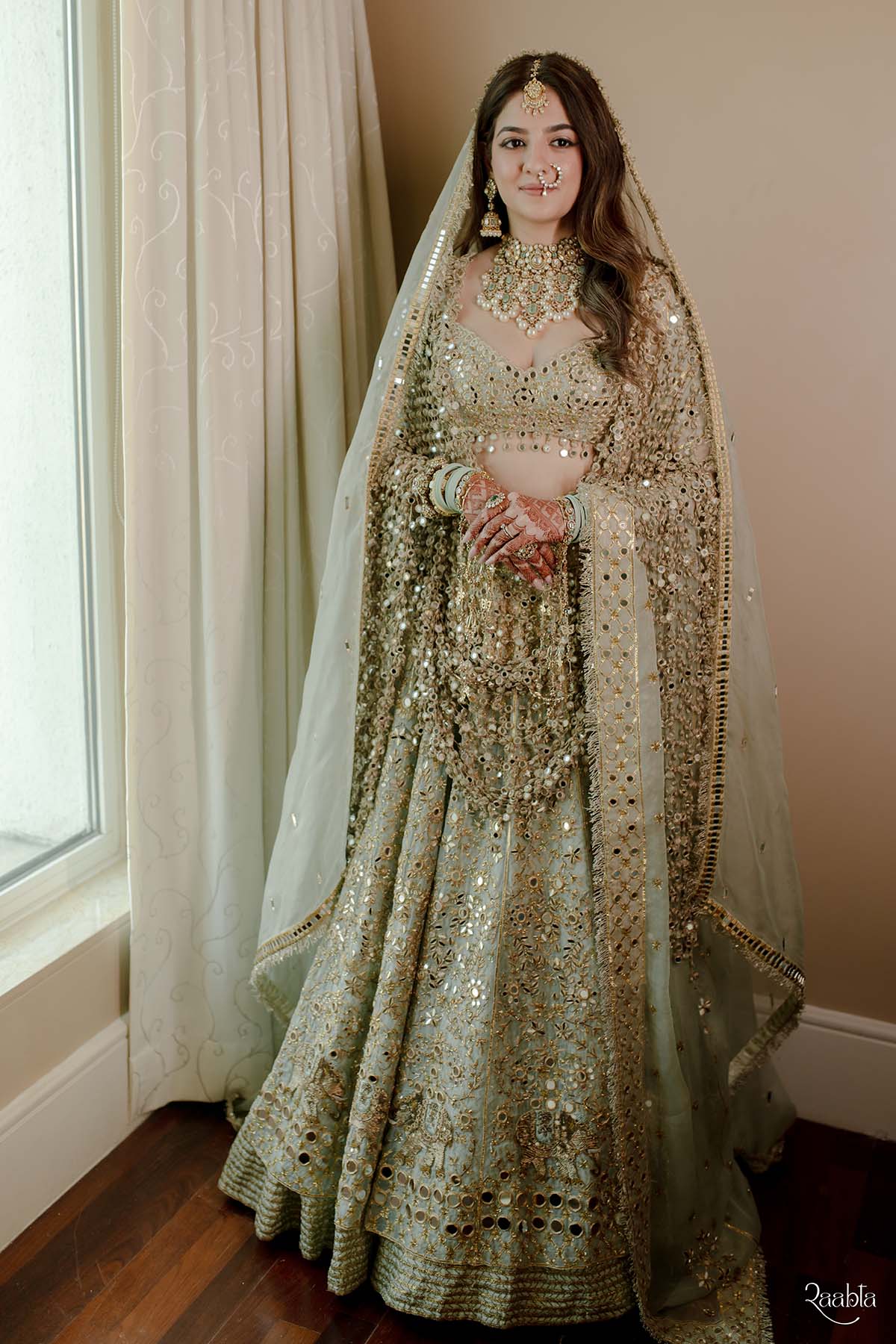 Aakruti Sejpal in Noor Jahan Lehenga ,Veil and sheesh Pushida Veil