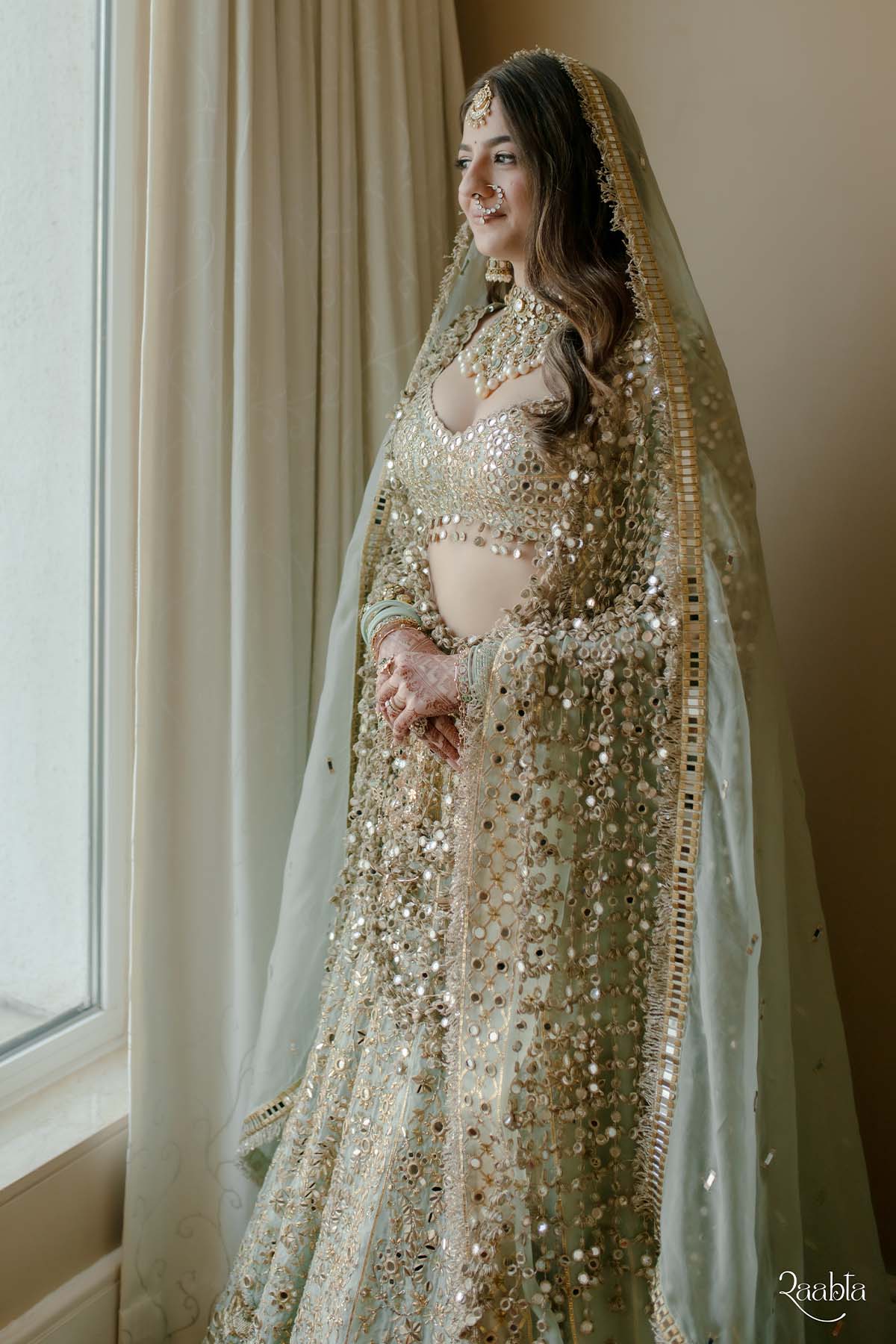 Aakruti Sejpal in Noor Jahan Lehenga ,Veil and sheesh Pushida Veil