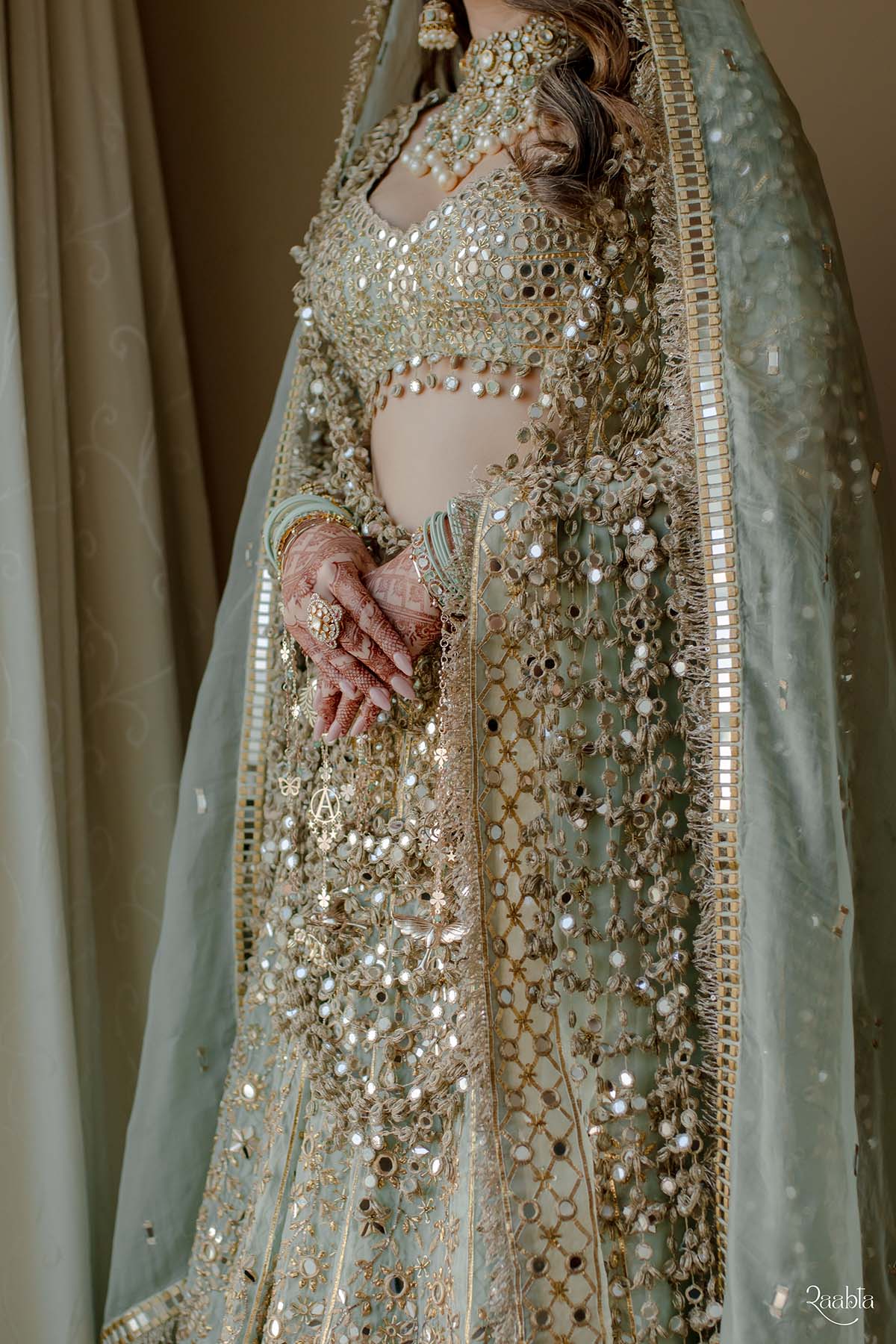 Aakruti Sejpal in Noor Jahan Lehenga ,Veil and sheesh Pushida Veil