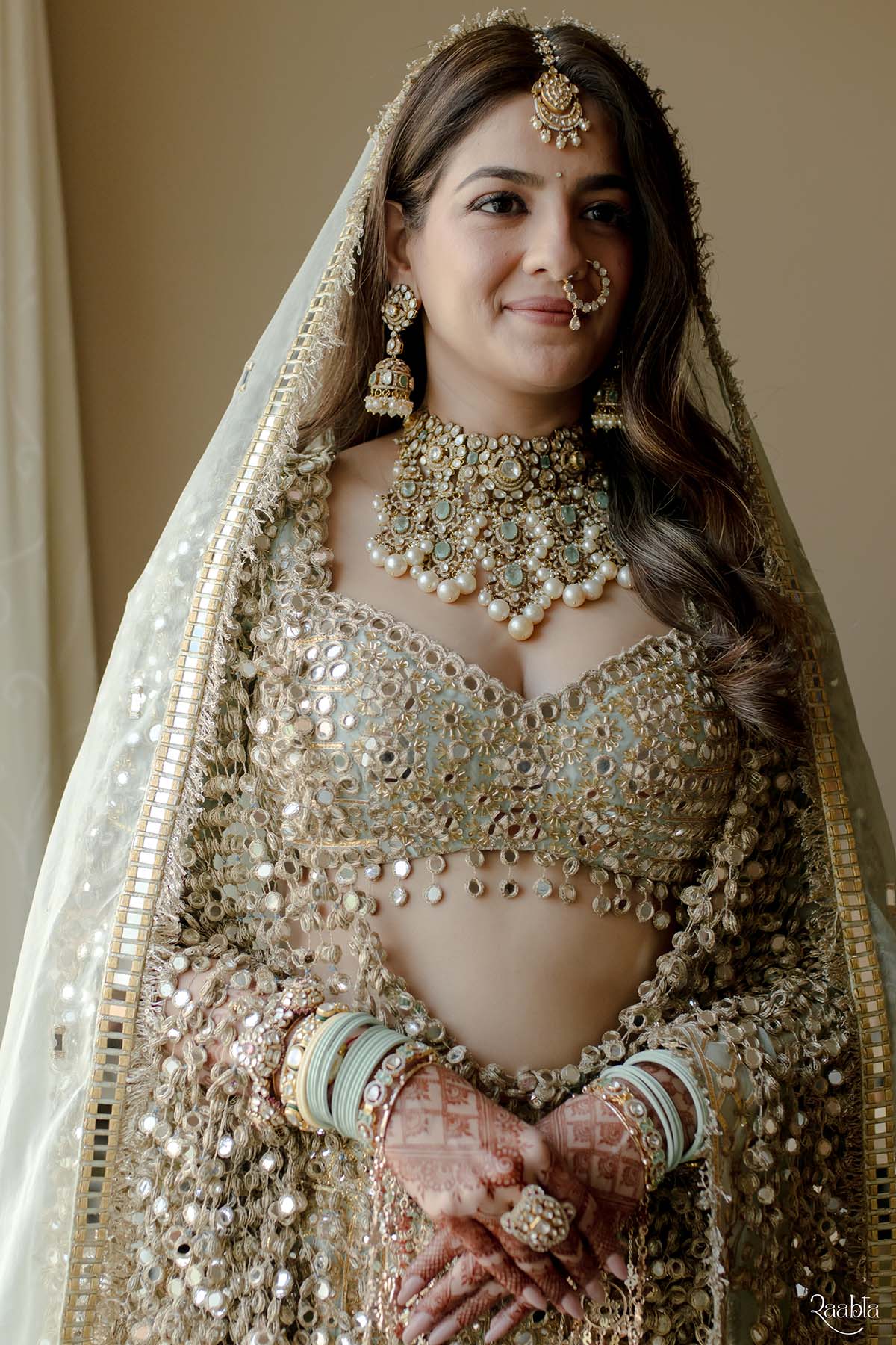 Aakruti Sejpal in Noor Jahan Lehenga ,Veil and sheesh Pushida Veil