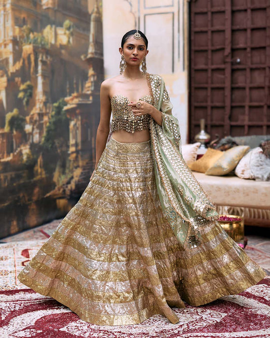 Kiran Sona Chandi Lehenga Set