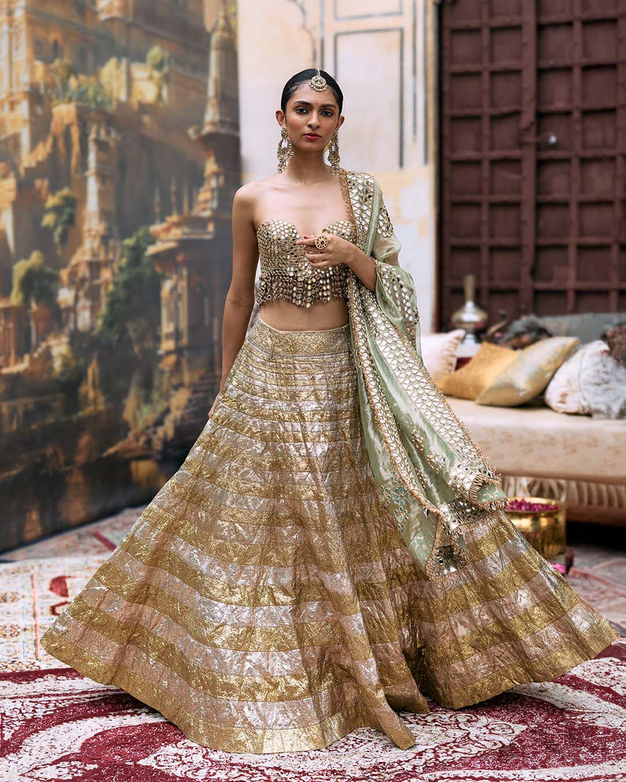 Kiran Sona Chandi Lehenga Set