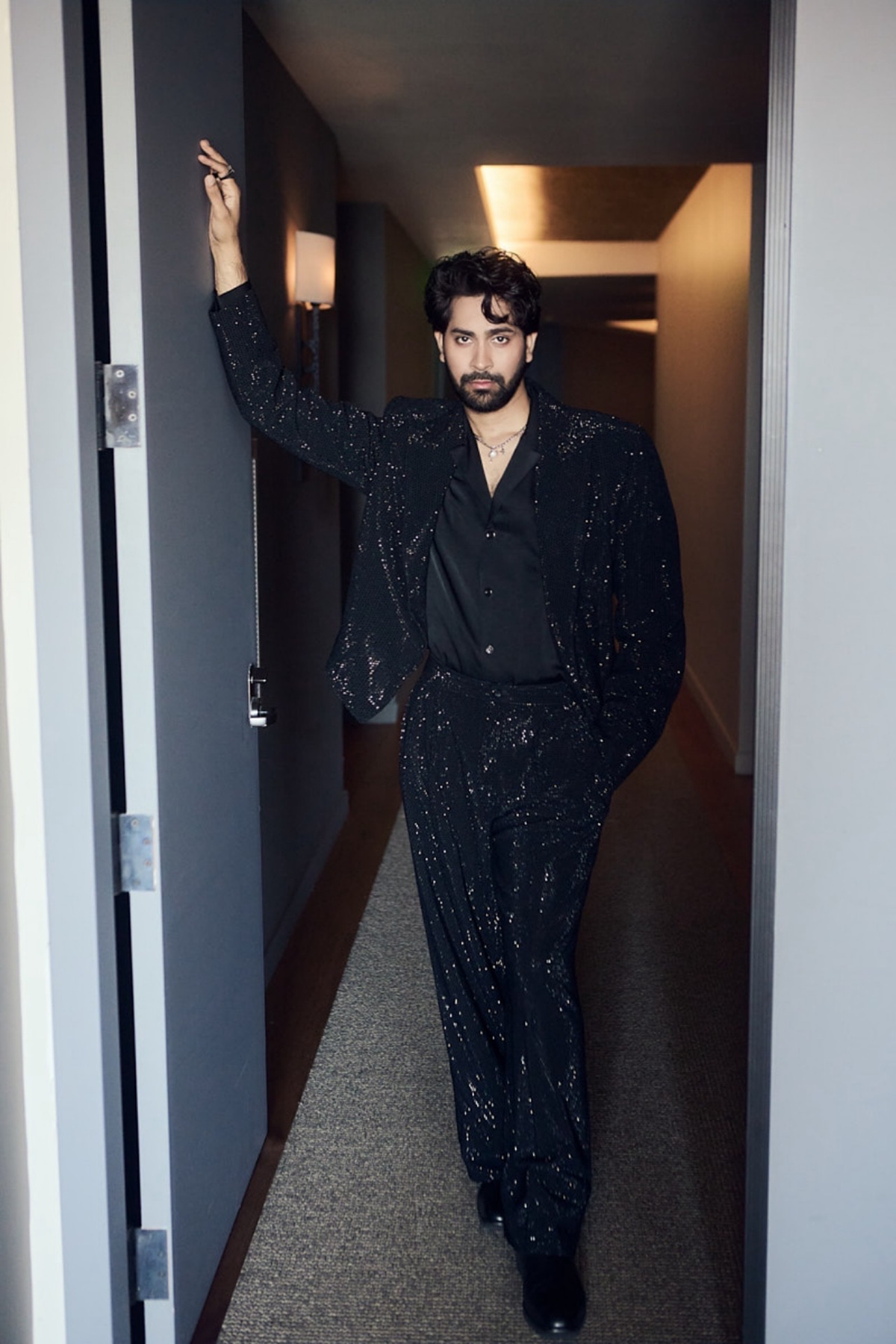 Ankush Bahuguna in Glitterati blazer set