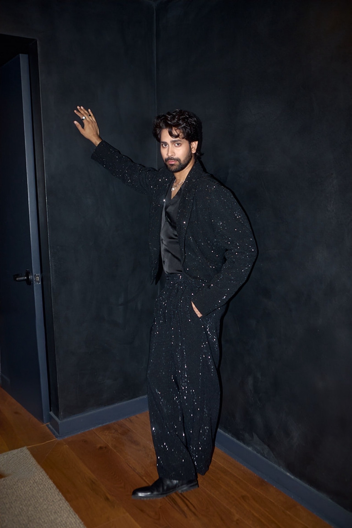 Ankush Bahuguna in Glitterati blazer set