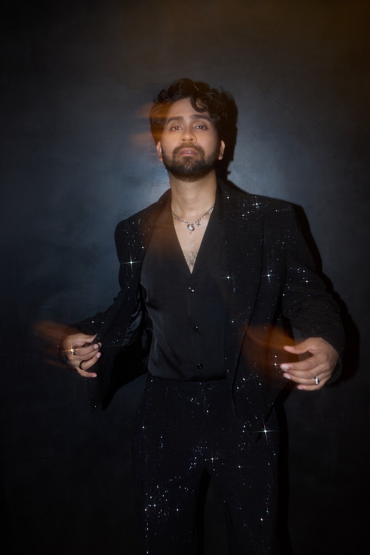 Ankush Bahuguna in Glitterati blazer set