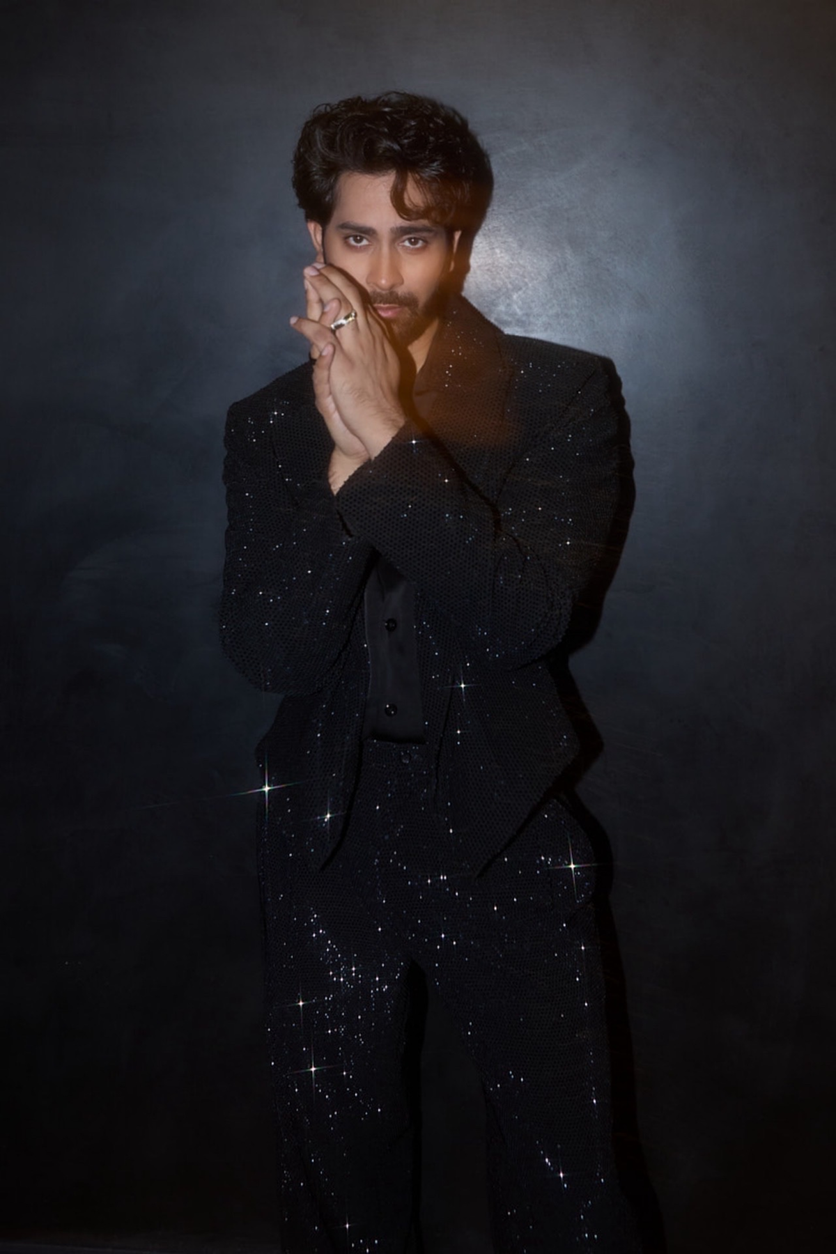 Ankush Bahuguna in Glitterati blazer set