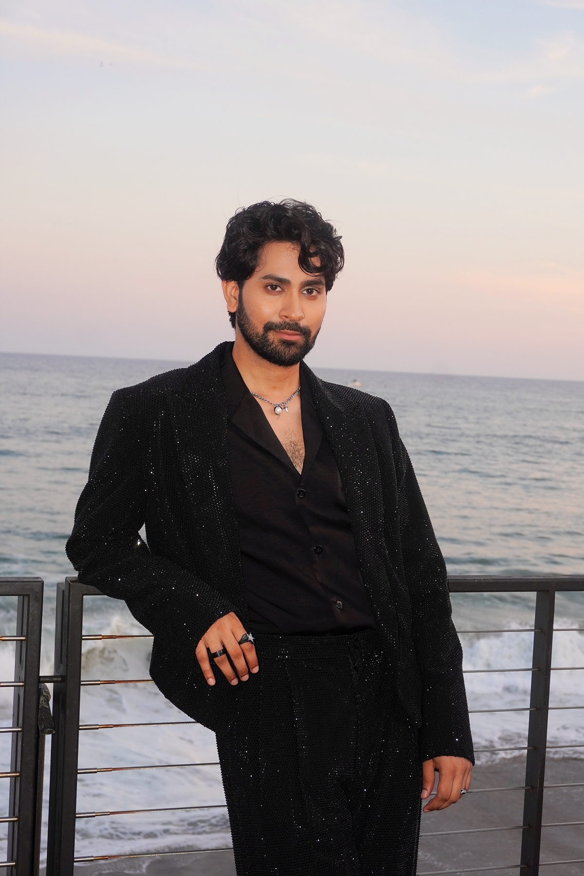 Ankush Bahuguna in Glitterati blazer set