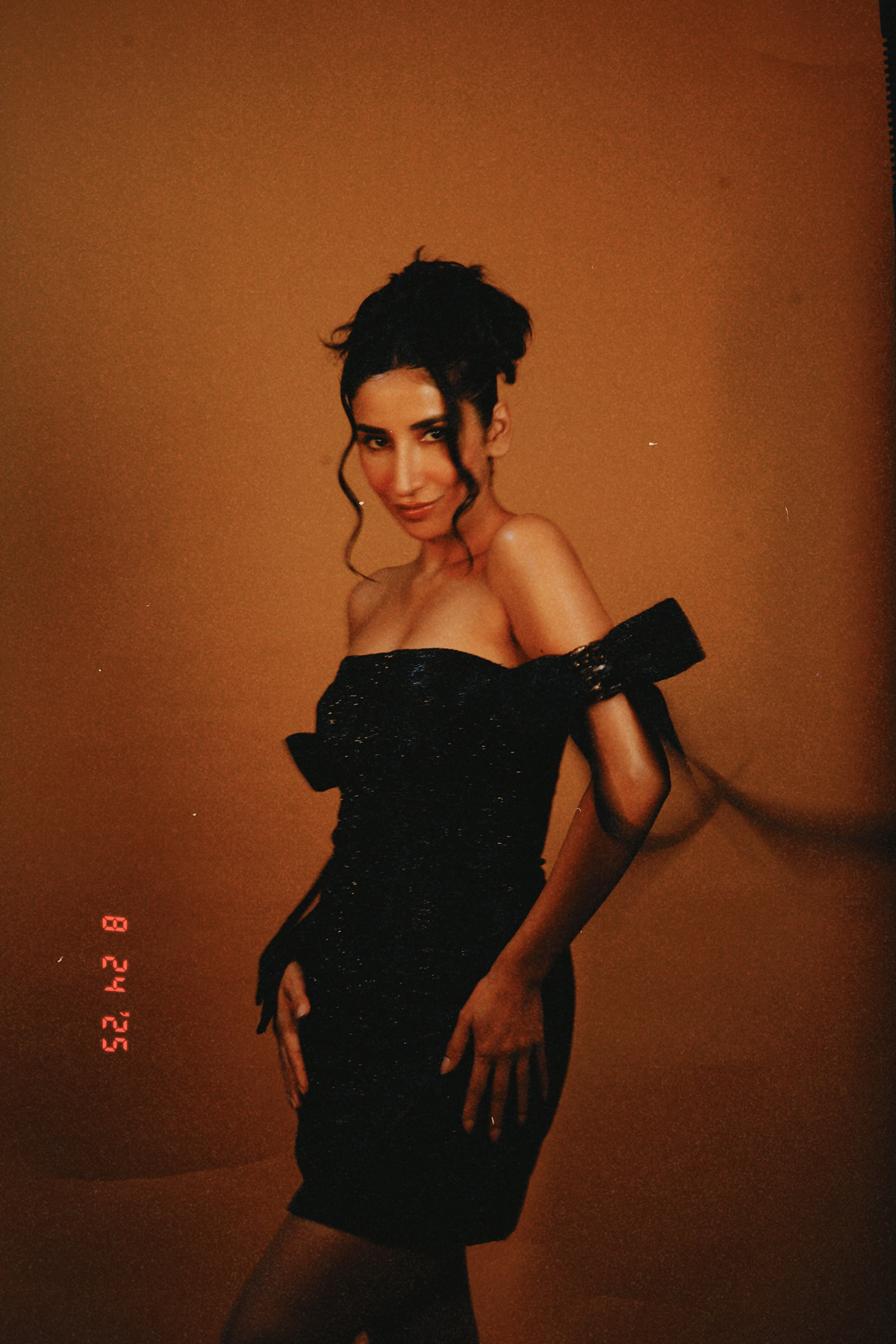 Parul Gulati in Mira Black Mini Dress