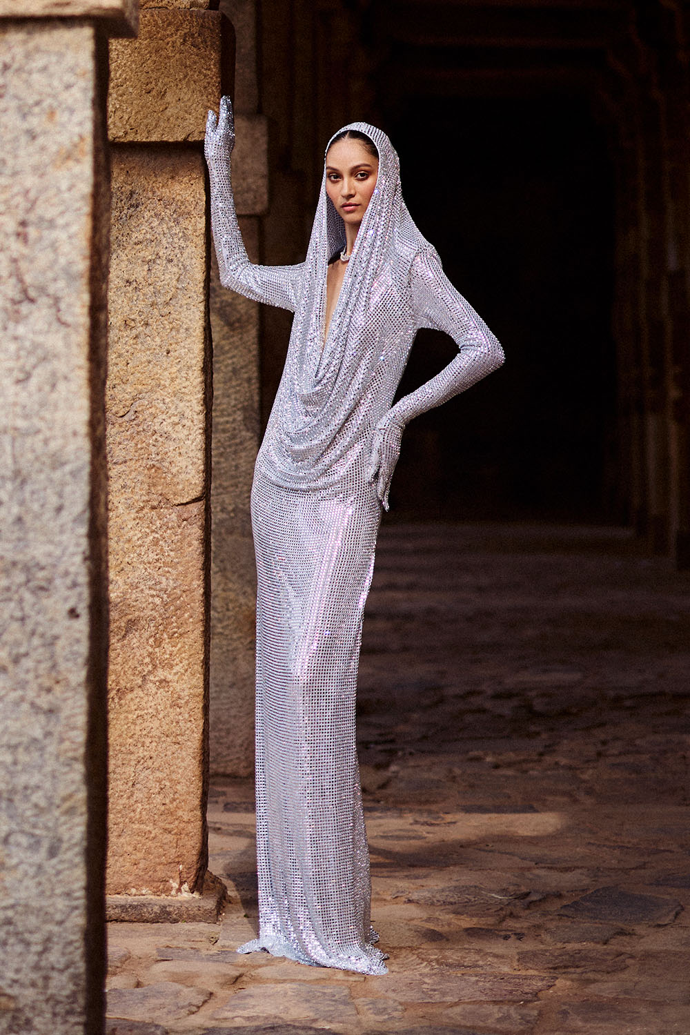 Tara Silver Hood Dress