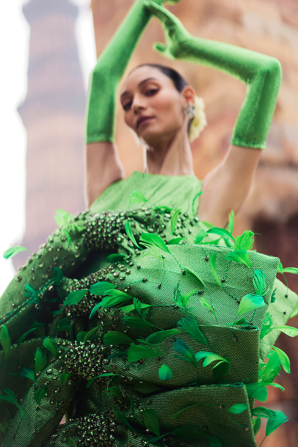 Sateyi Green Bow Dress