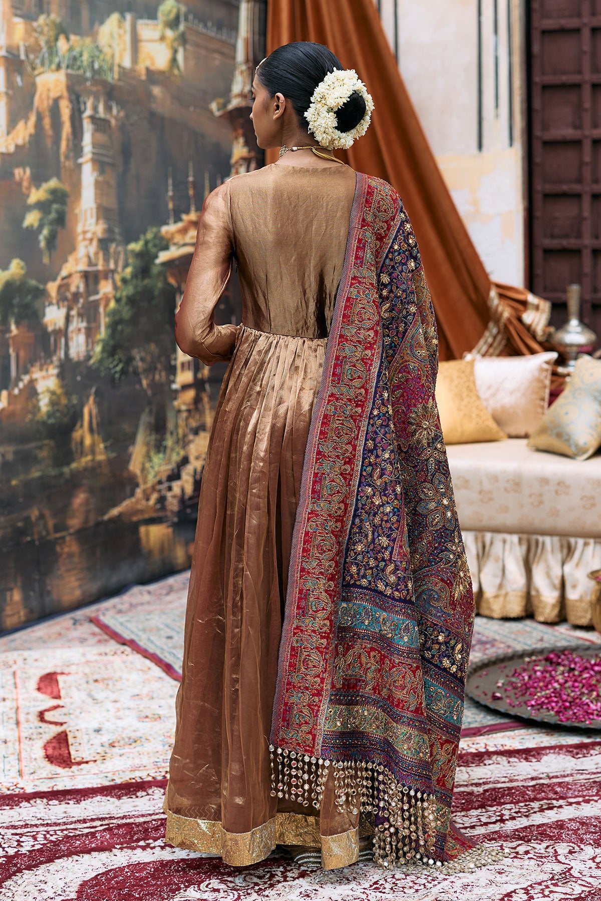 Kanthi Anarkali and Jamawaar Shawl Set