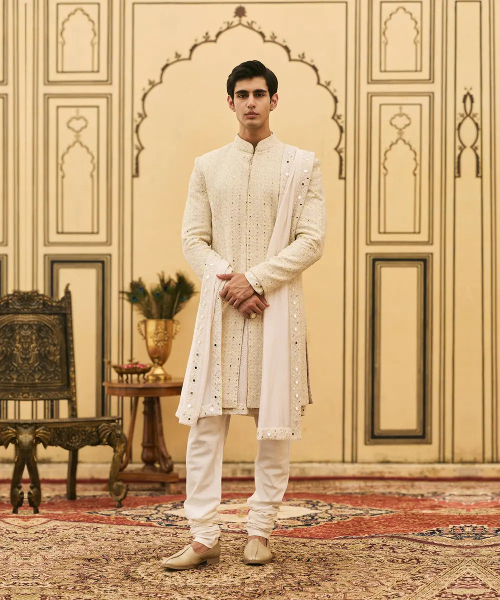 Sheetal Chikankari Sherwani Set