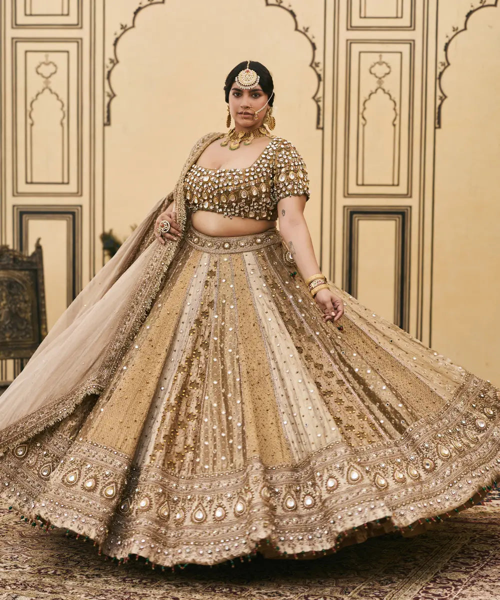 Suvarnarang Tissue Brocade Lehenga Set