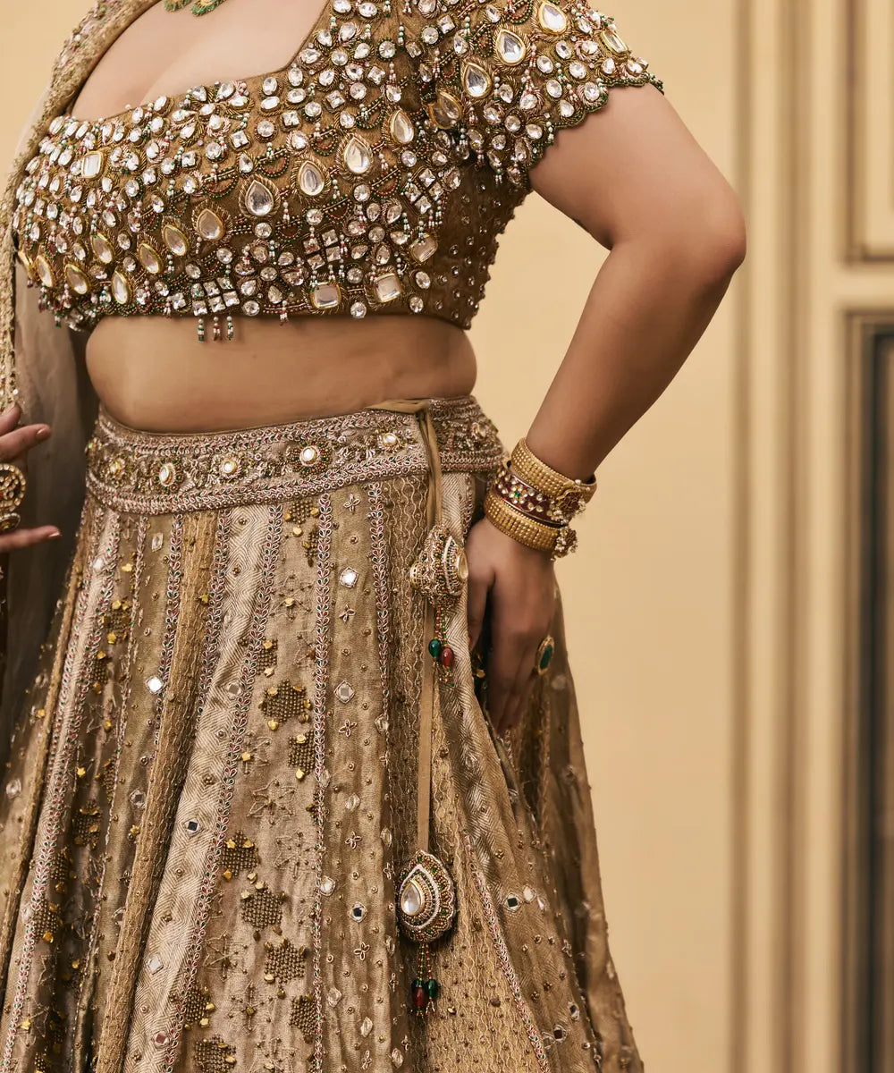 Suvarnarang Tissue Brocade Lehenga Set