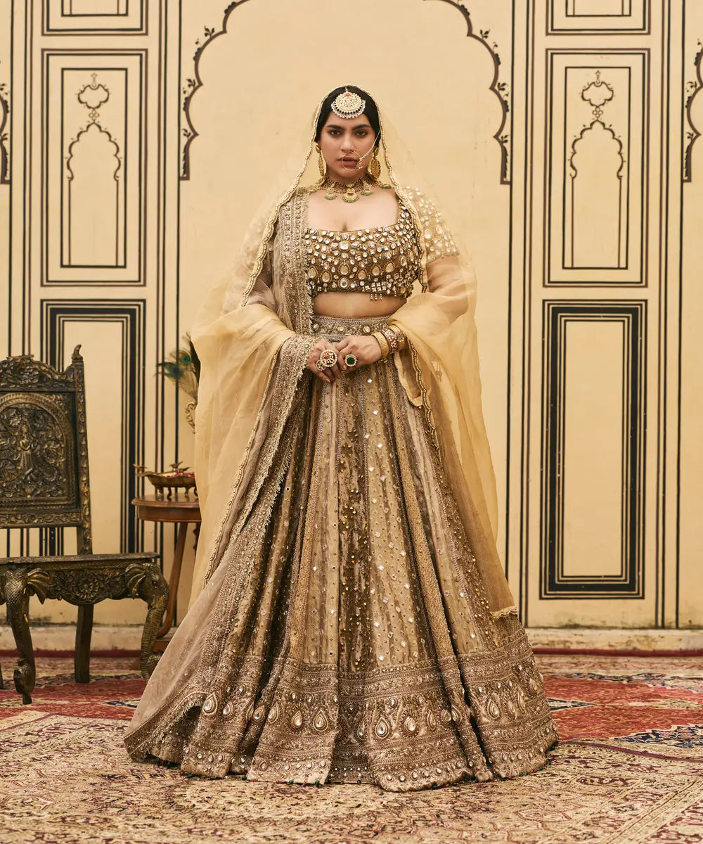Suvarnarang Tissue Brocade Lehenga Set