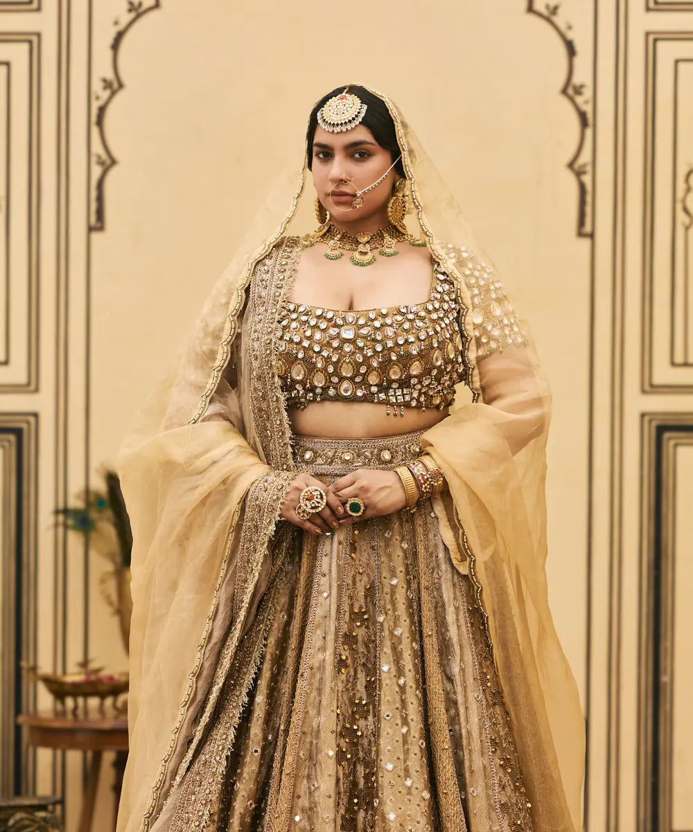 Suvarnarang Tissue Brocade Lehenga Set