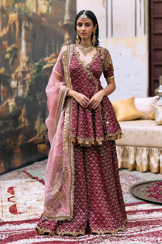 Vedi Peplum Sharara Set