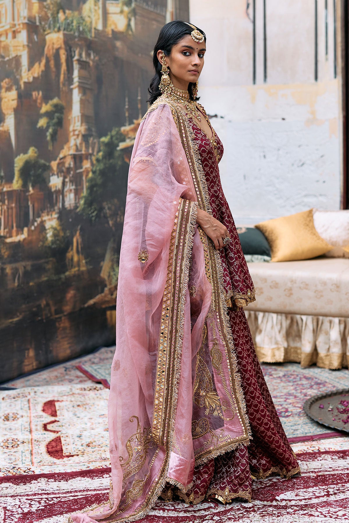 Vedi Peplum Sharara Set