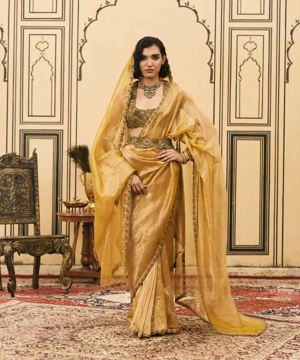 Haridra Jadaau Saree Set