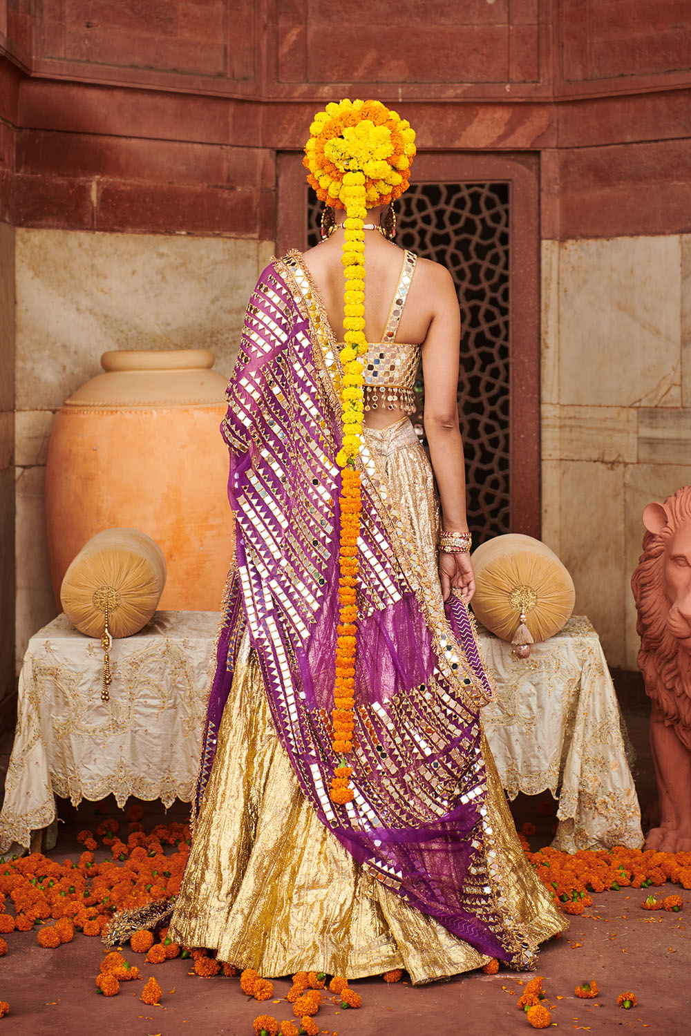 Chandi Sona Halftone Lehenga