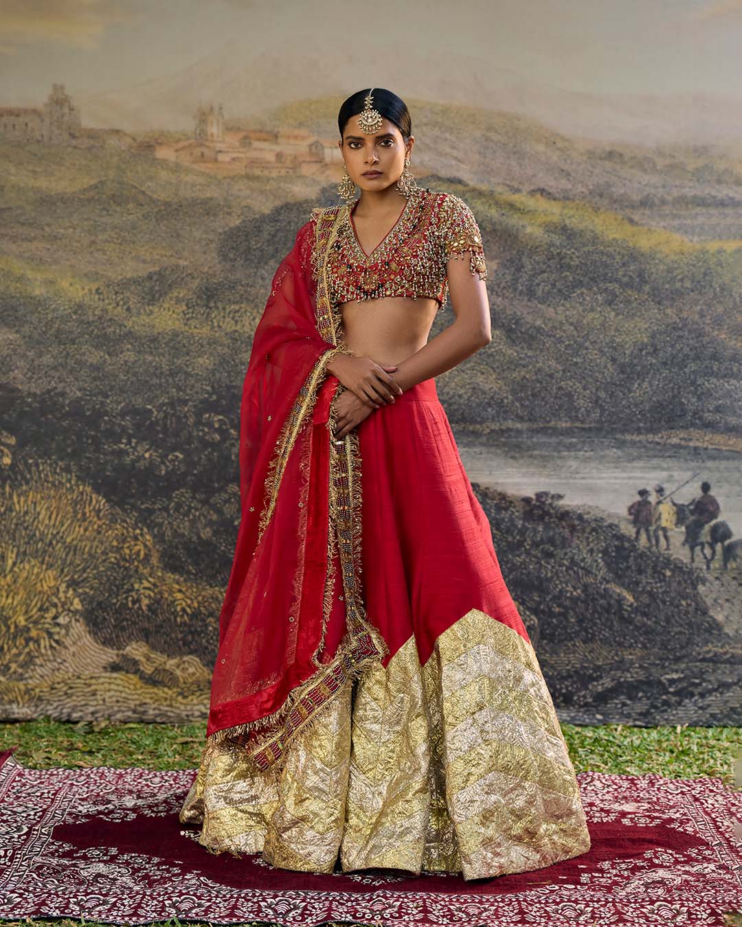 Lalima Jadau Lehenga Set