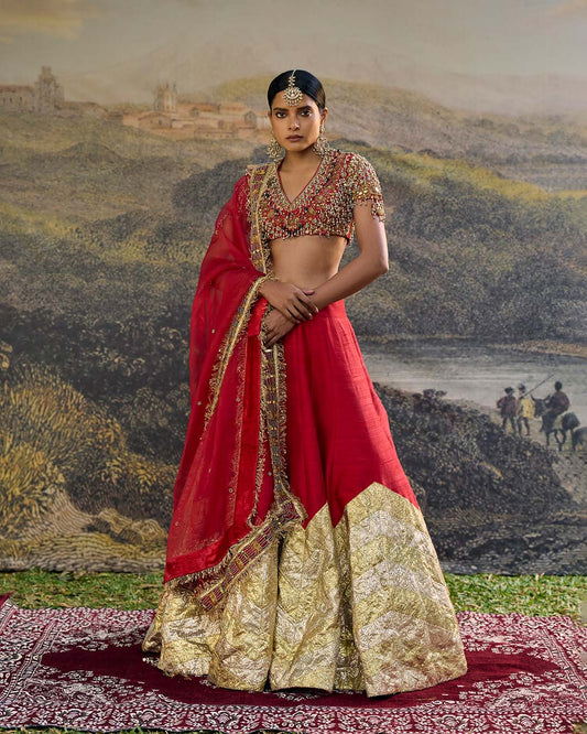 Lalima Jadau Lehenga Set