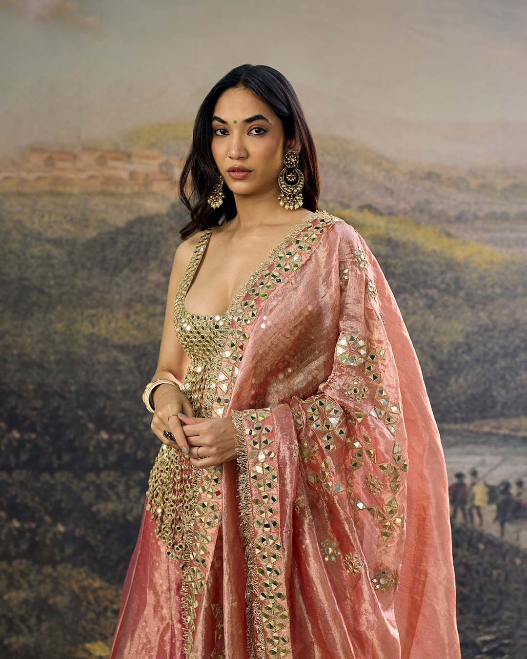 Gulbahar Mirror Sharara Set