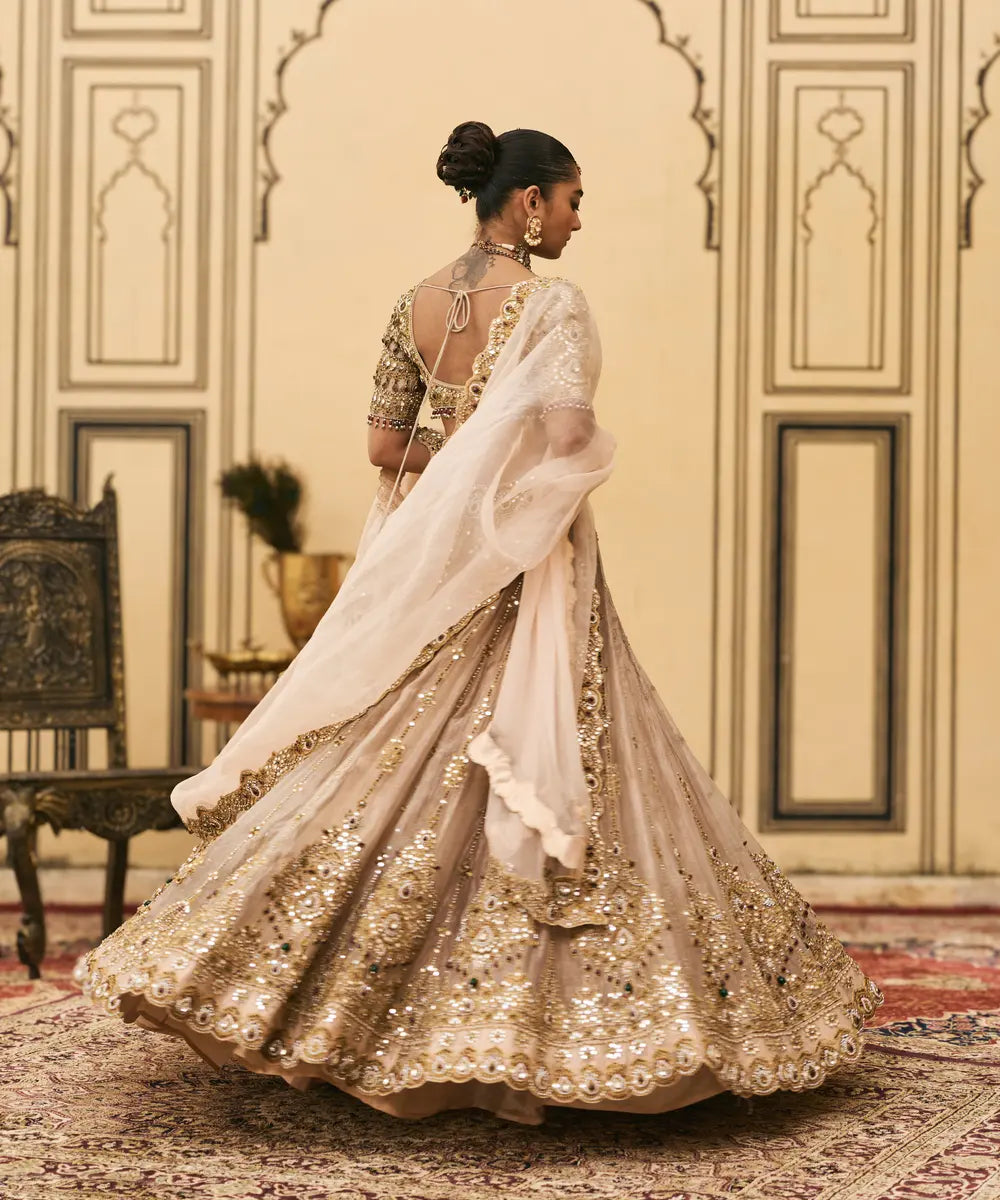 Maang Tika Tissue Lehenga Set