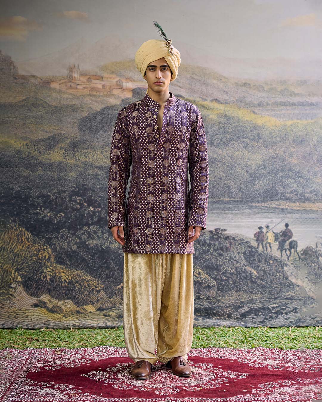Baijanti Brocade Kurta Set