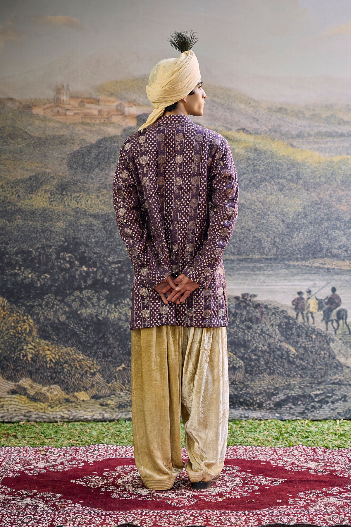 Baijanti Brocade Kurta Set