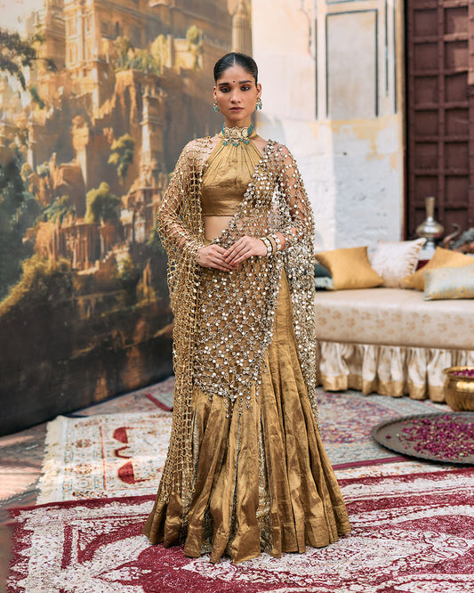 Mandira Lehenga Set with Sheeshya Veil