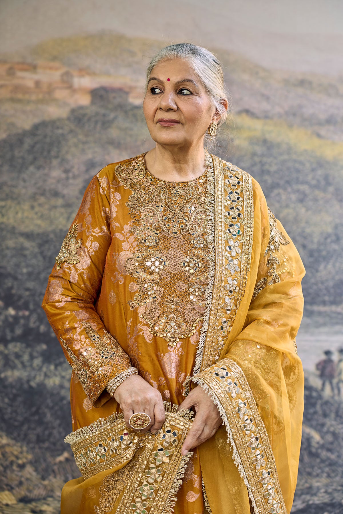 Sunehri Zari Sharara Set