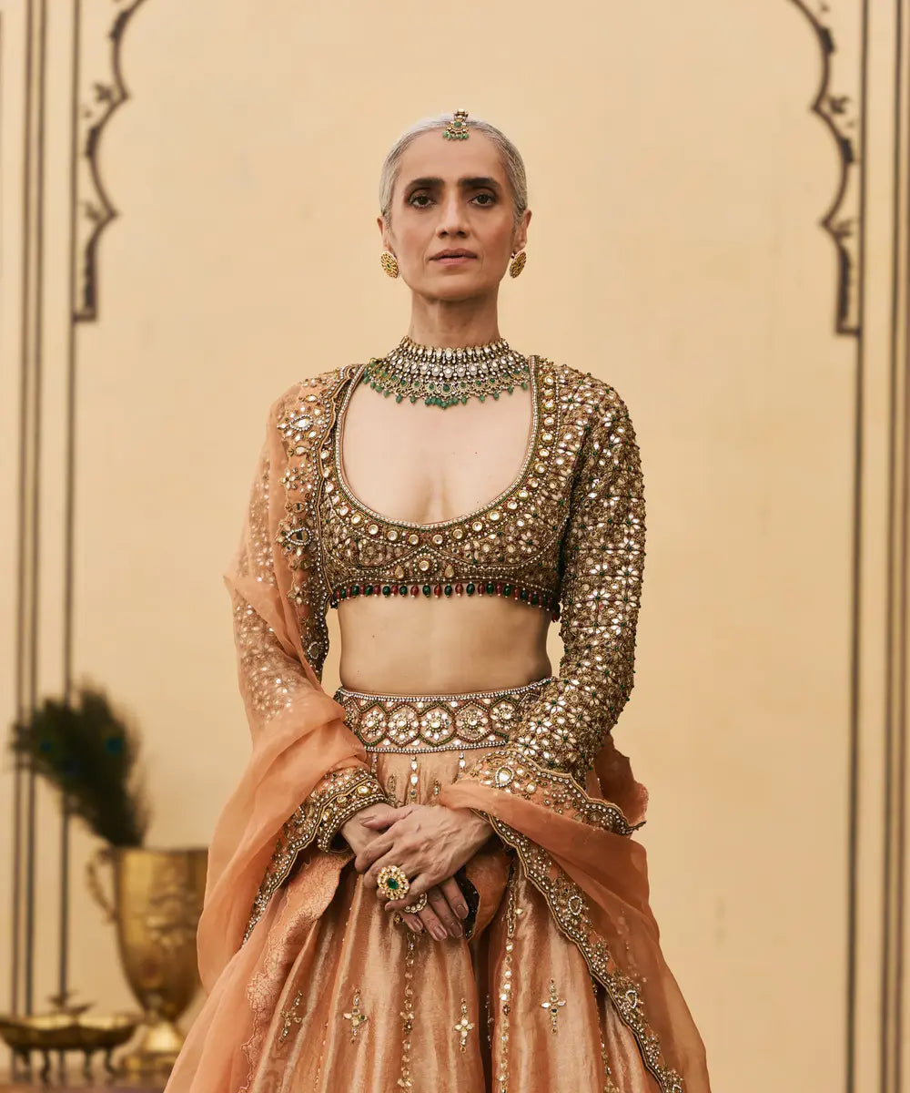 Chaand Baali Tissue Lehenga Set