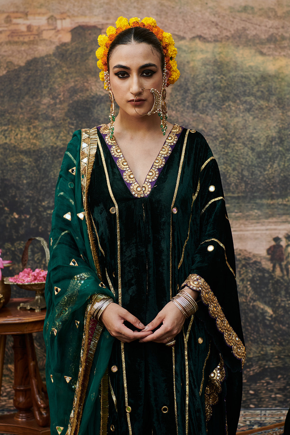 Azal Makhmali Kaftan (Dupatta Excluded)