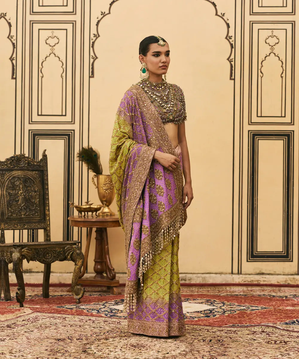 Ranga Ombre Georgette Saree Set