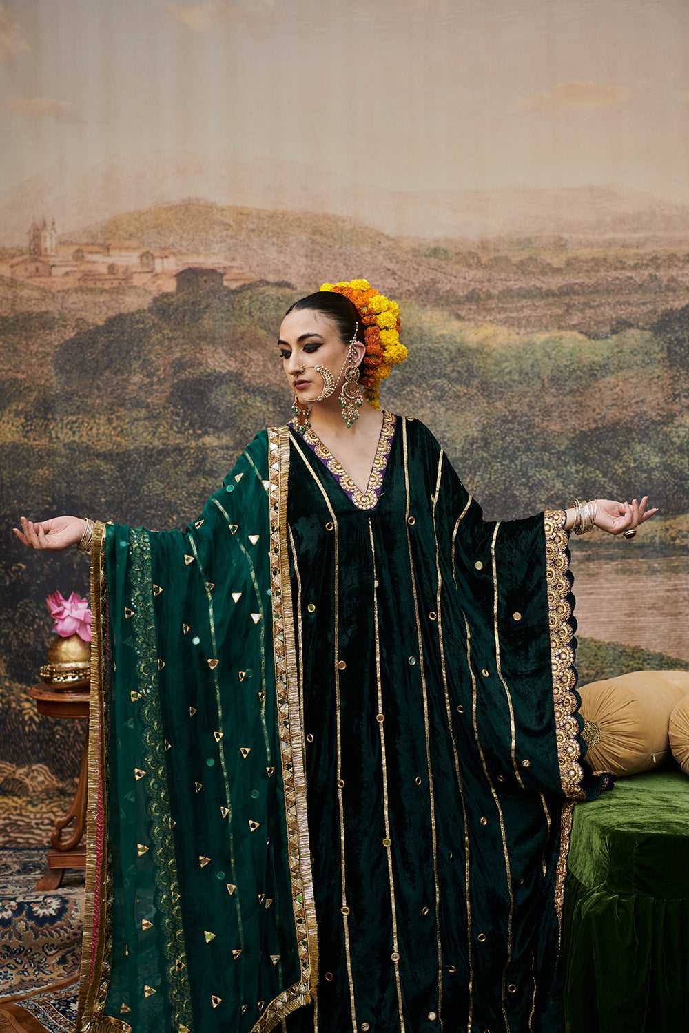 Azal Makhmali Kaftan (Dupatta Excluded)