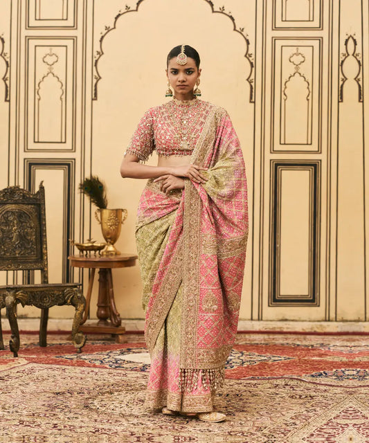Gulnaar Ombr? Saree Set