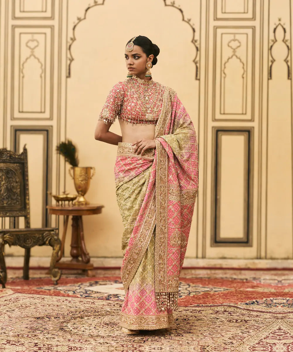 Gulnaar Ombr? Saree Set