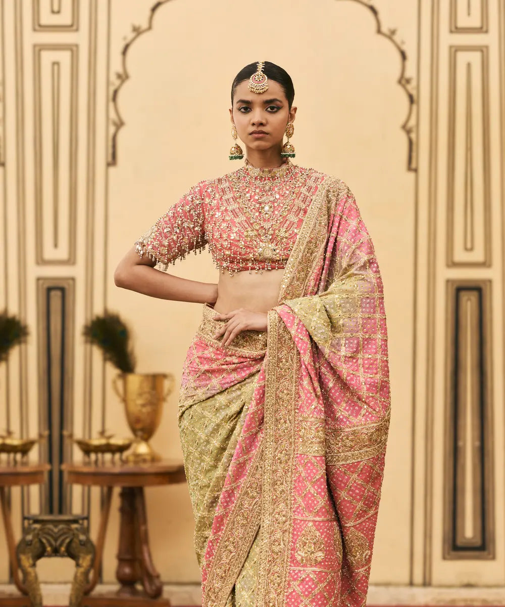 Gulnaar Ombr? Saree Set