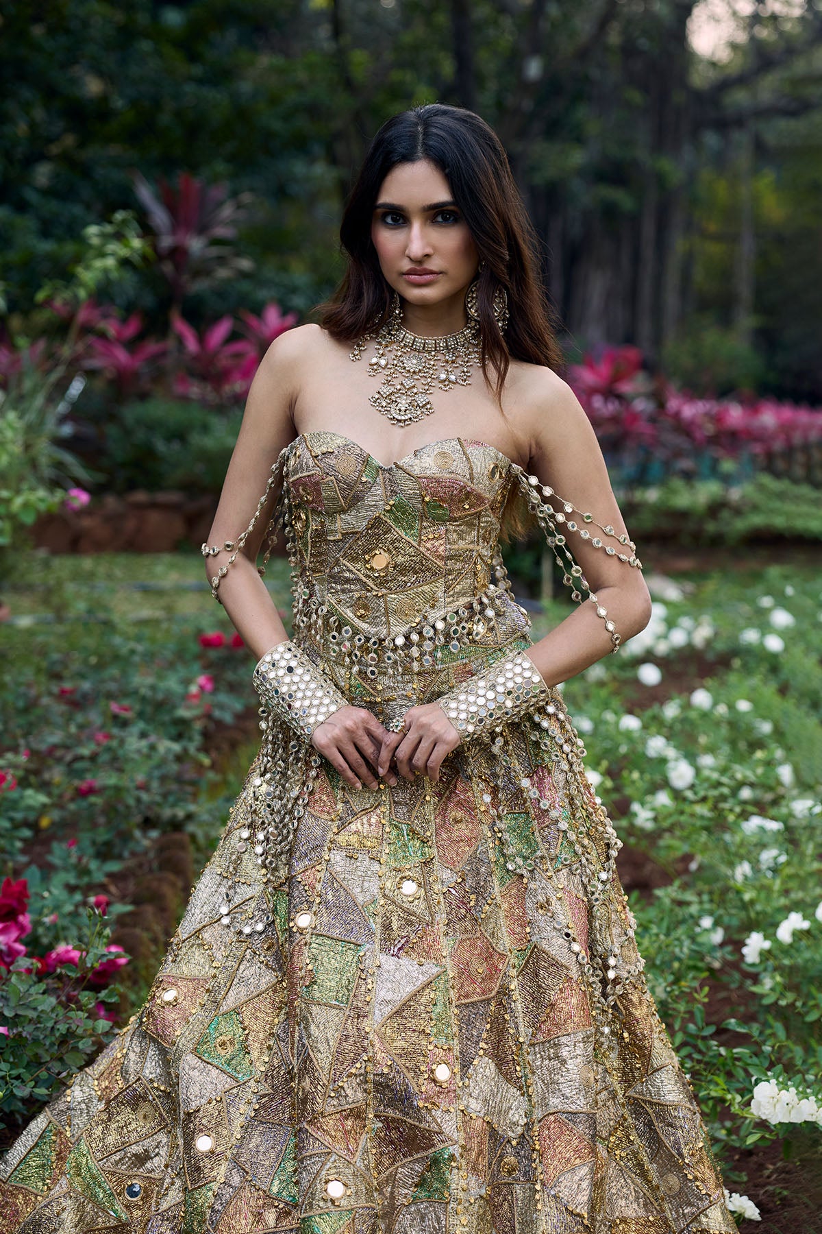 Gulnaar Gota Lehenga Set