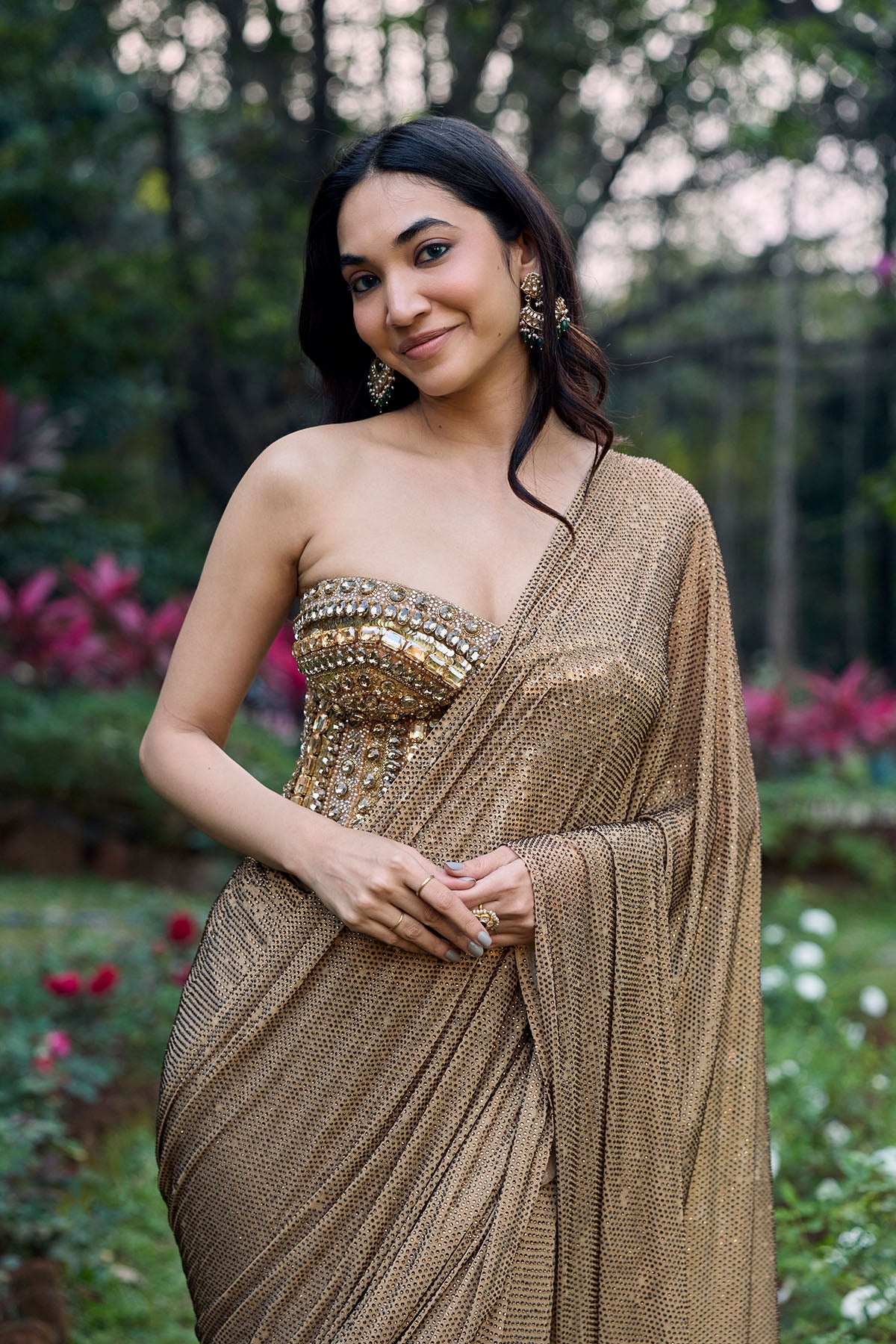 unehri Noor Crystal Saree Set