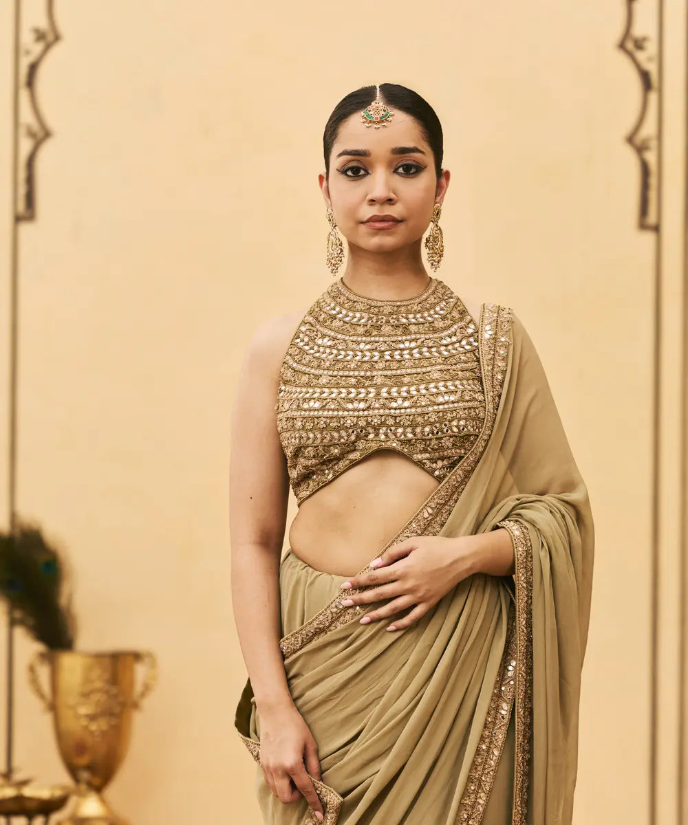 Zaitooni Georgette Saree Set