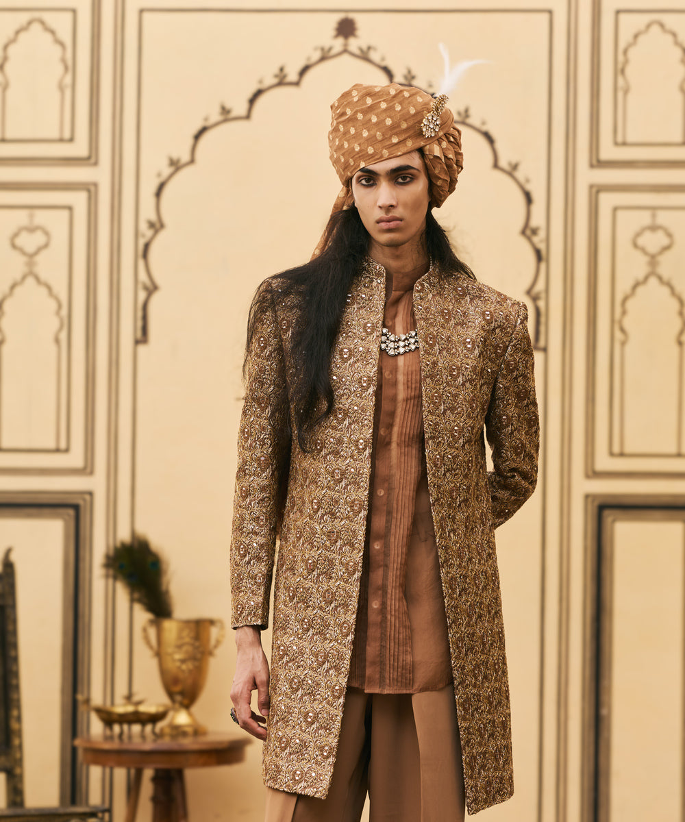 Shyam-Bhoora Banarasi Brocade Jacket Set
