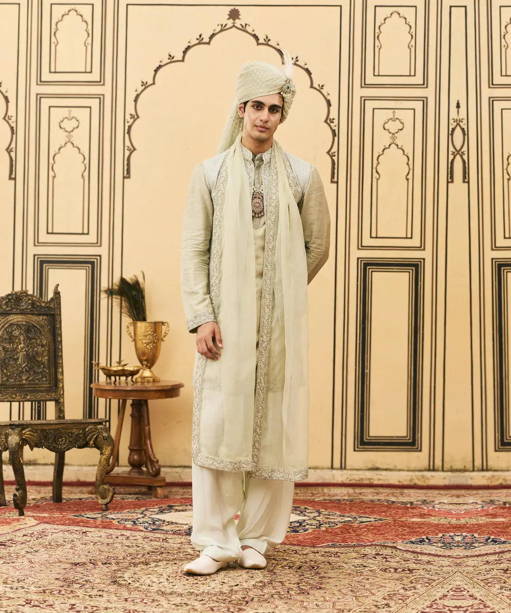 Jalabha Raw Silk Kurta Bundi Set