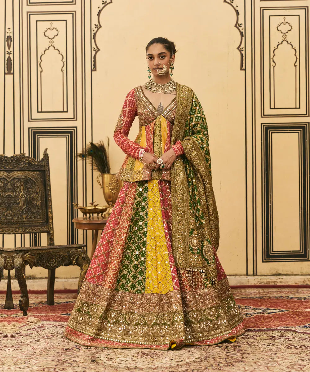 Rangeen Bandhani Lehenga Set