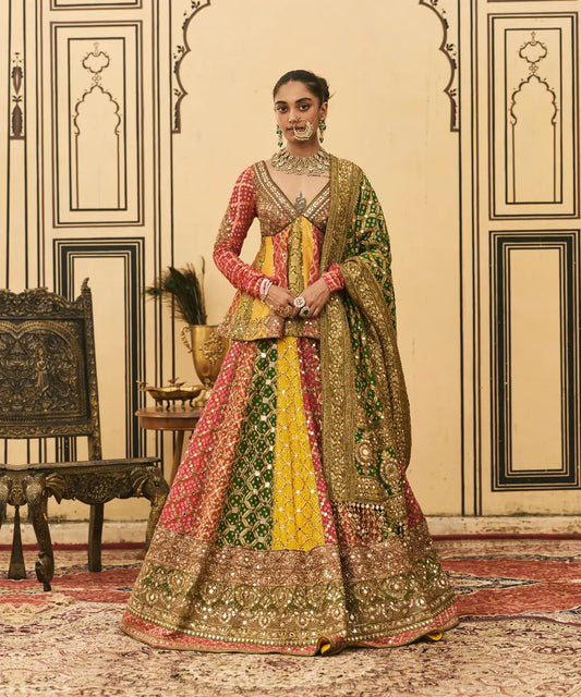 Rangeen Bandhani Lehenga Set