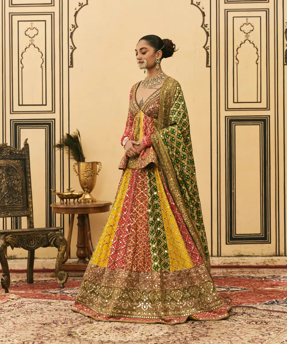 Rangeen Bandhani Lehenga Set