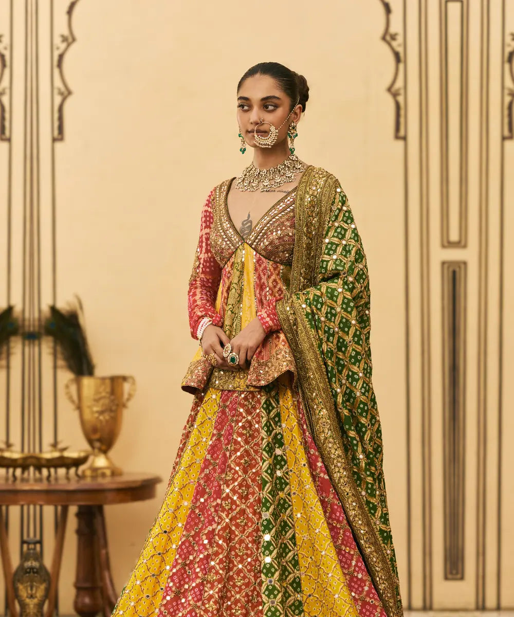 Rangeen Bandhani Lehenga Set