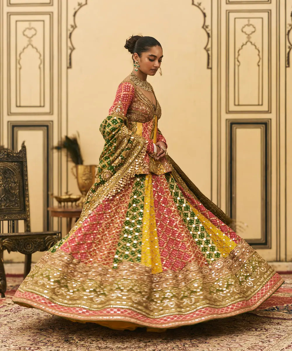 Rangeen Bandhani Lehenga Set